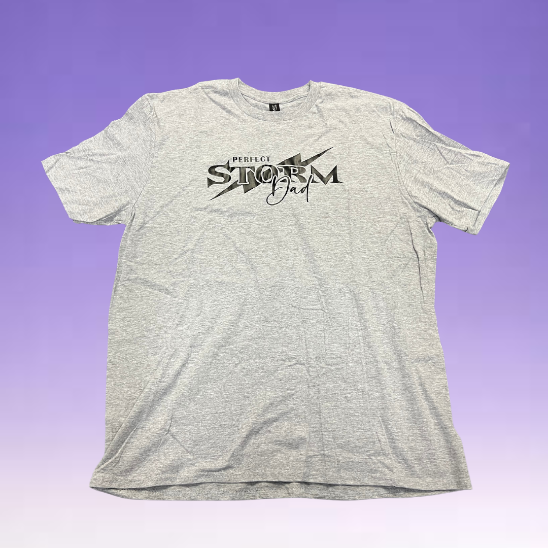 Storm Dad & Grandpa - Grey Tee w/ Black Logo