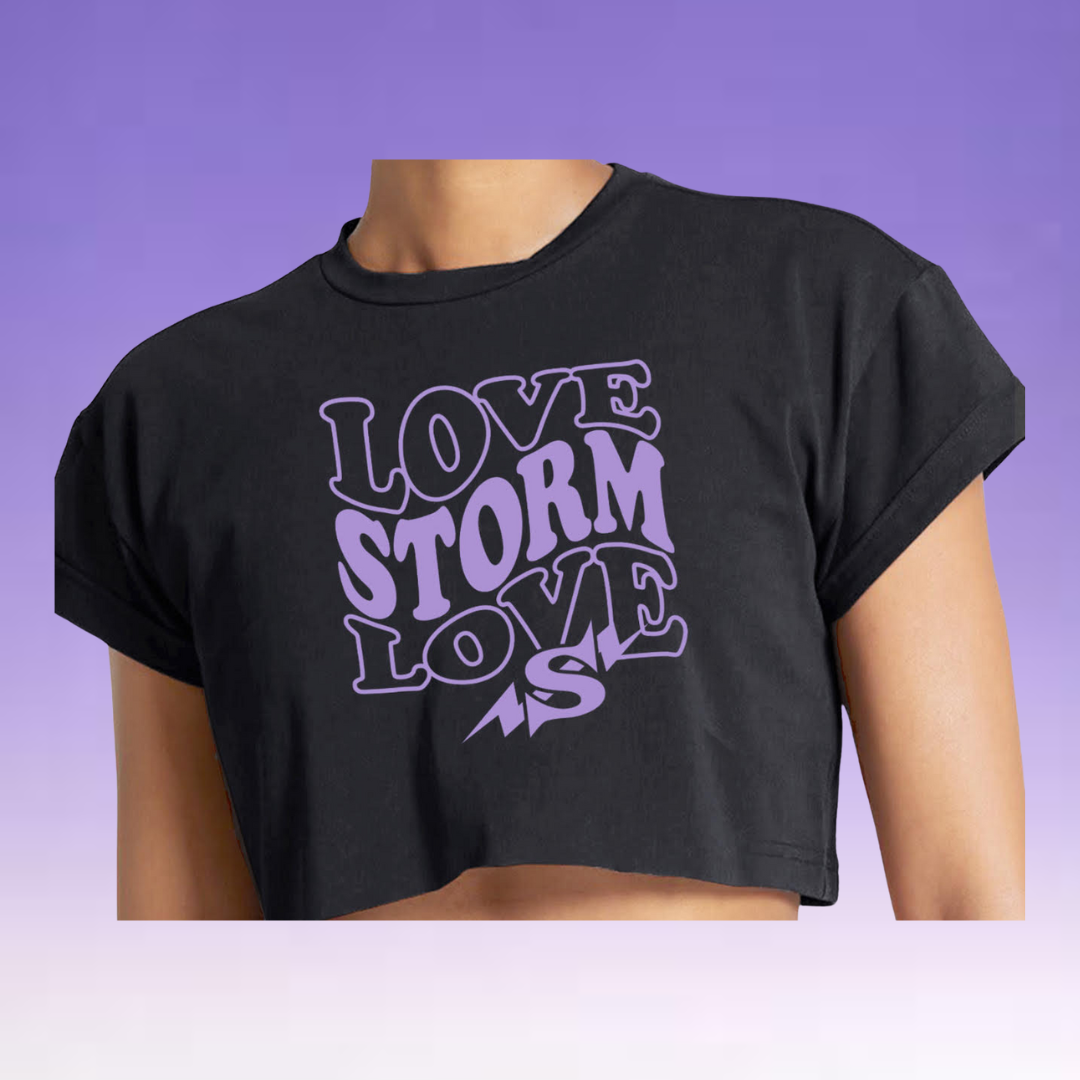 Cropped Tee - Love Storm