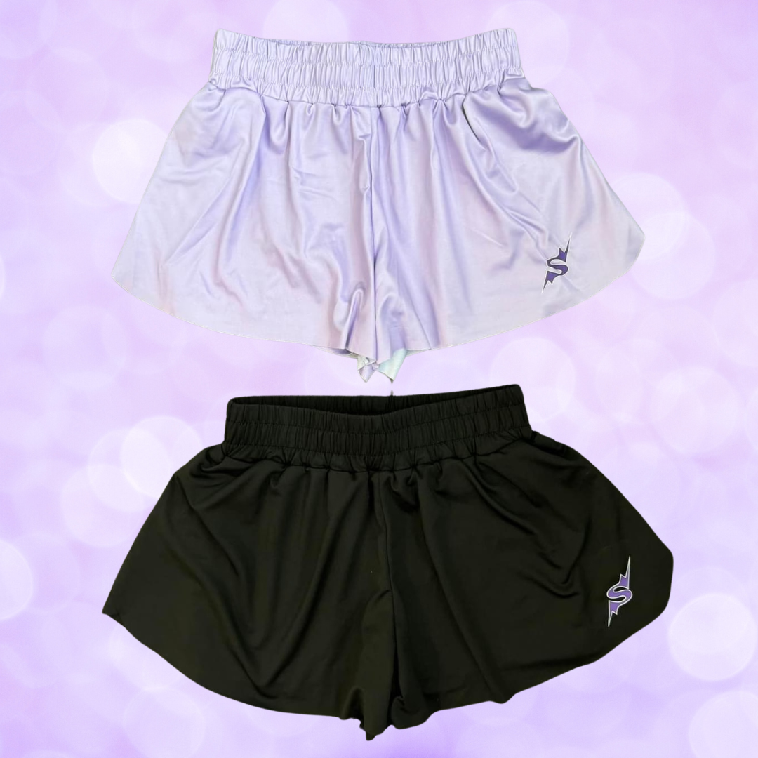 Shorts - Flowy Butterfly - Black or Lavender SALE!