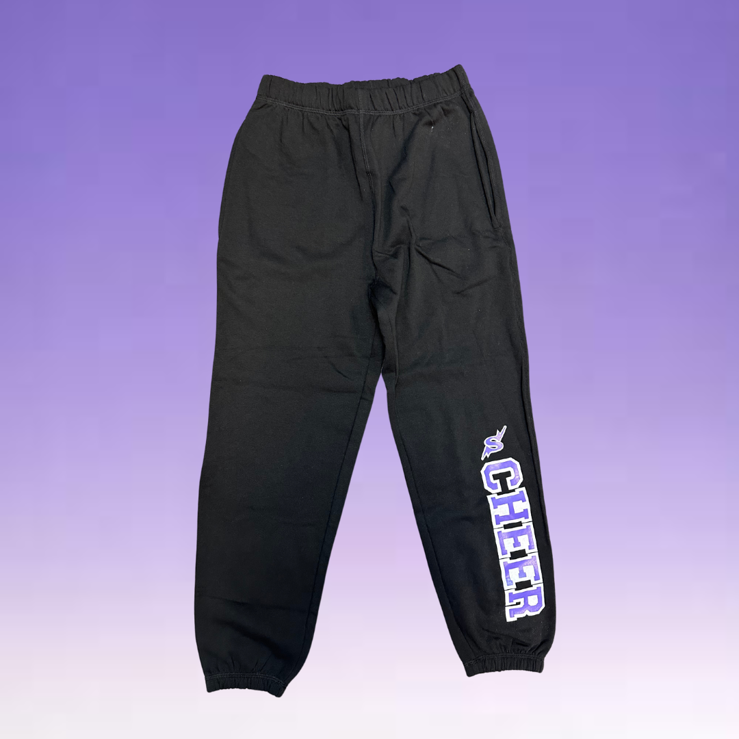 Sweat Pants - Storm S Logo & CHEER on Leg - Black or Grey