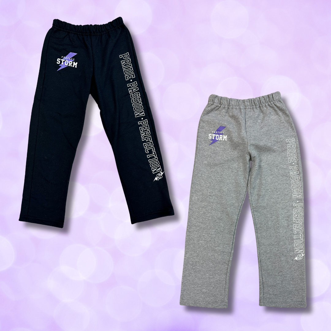 Sweat Pants - Straight Leg - Pride, Passion, Perfection - Grey or Black NEW
