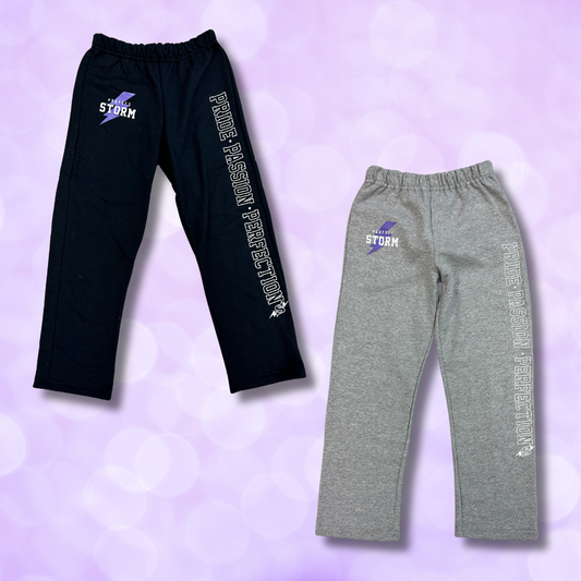 Sweat Pants - Straight Leg - Pride, Passion, Perfection - Grey or Black NEW