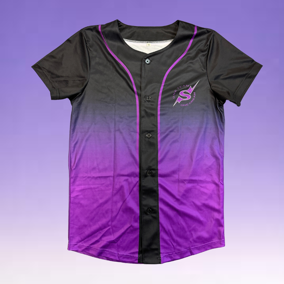 Jersey - Ombre Black & Purple w/ Rhinestones