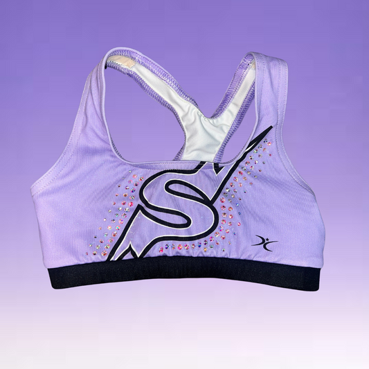 Sports Bra - Pro Cheer Lavender S Logo