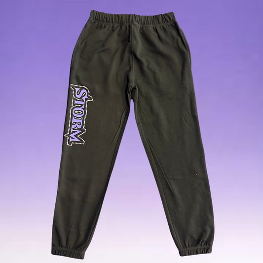 Sweat Pants - Rhinestone Full Logo