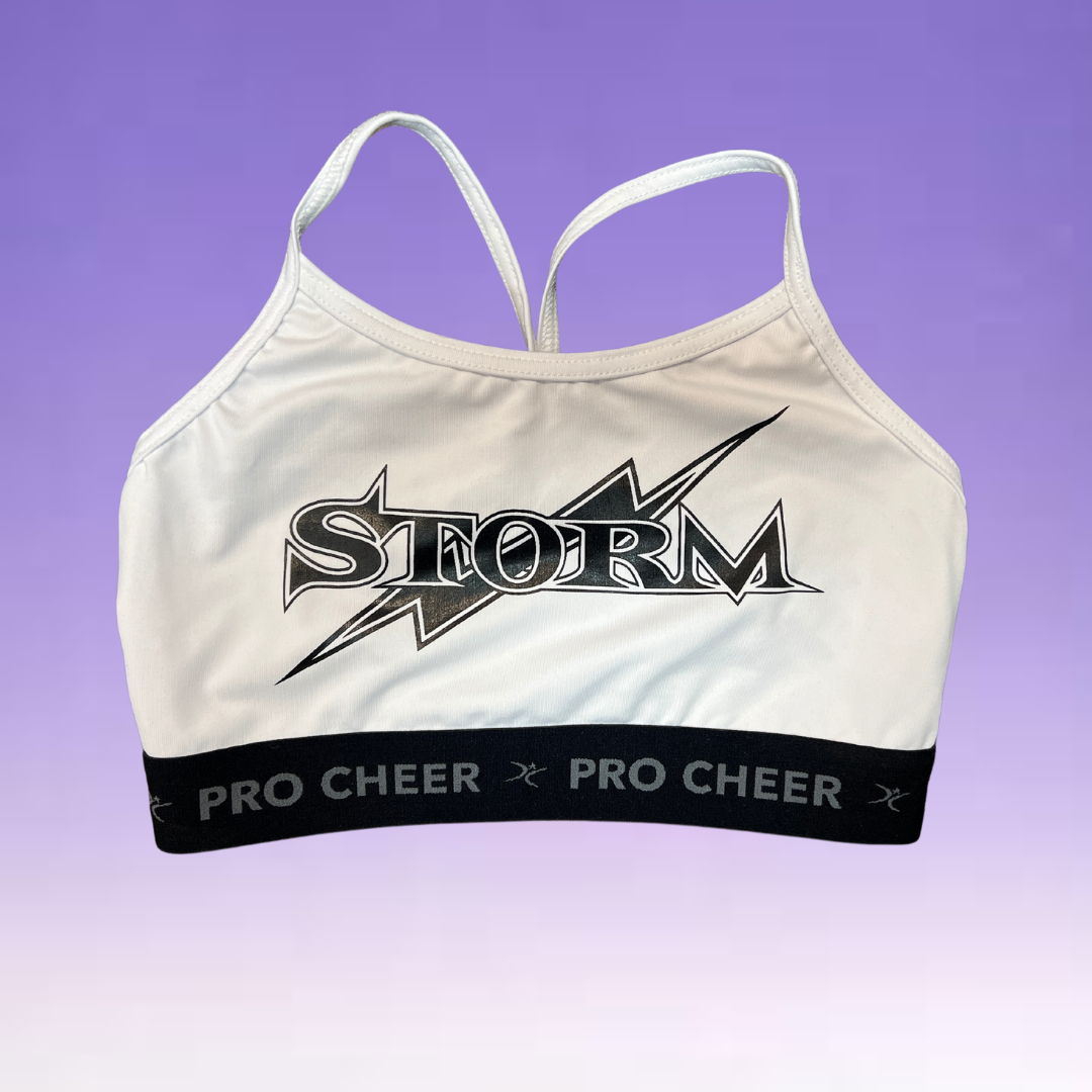 Sports Bra - Pro Cheer White & Black SALE!