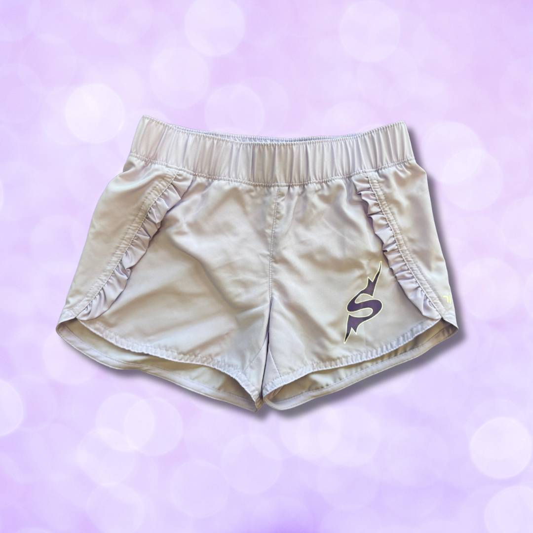 Shorts - Loose Fit Ruffle - Black or Lavender SALE size 10-12 & 14