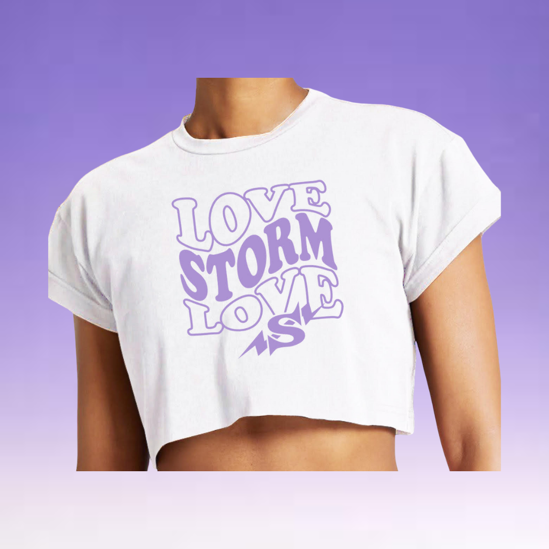 Cropped Tee - Love Storm