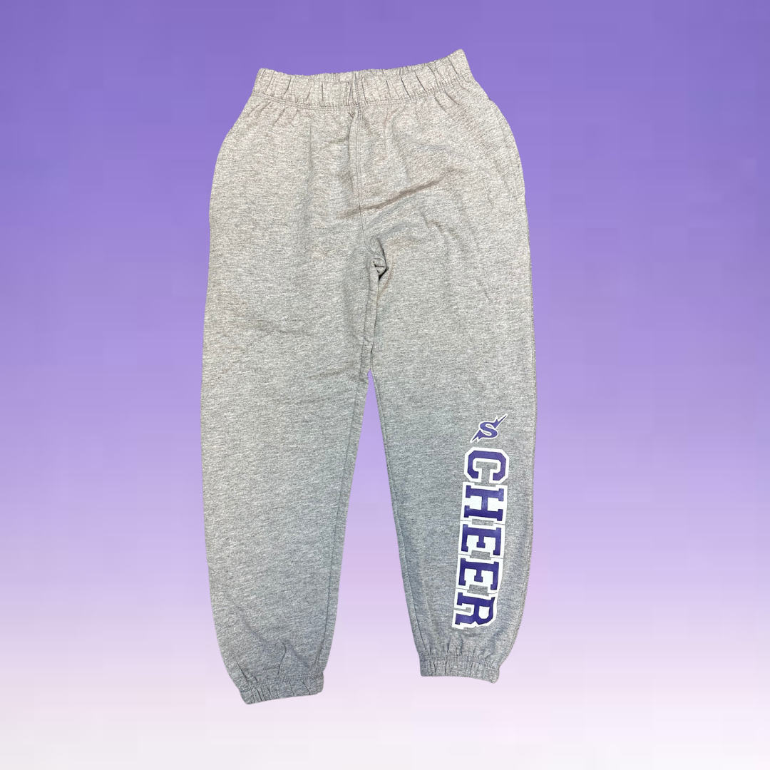 Sweat Pants - Storm S Logo & CHEER on Leg - Black or Grey
