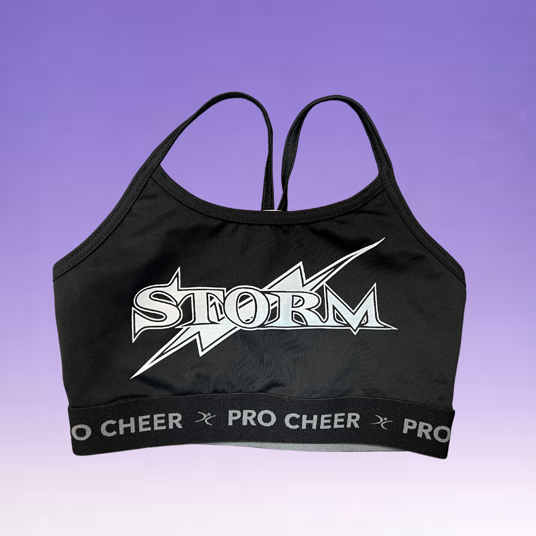 Sports Bra - Pro Cheer White & Black SALE!