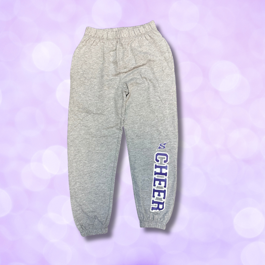 Sweat Pants - Storm S Logo & CHEER on Leg - Black or Grey