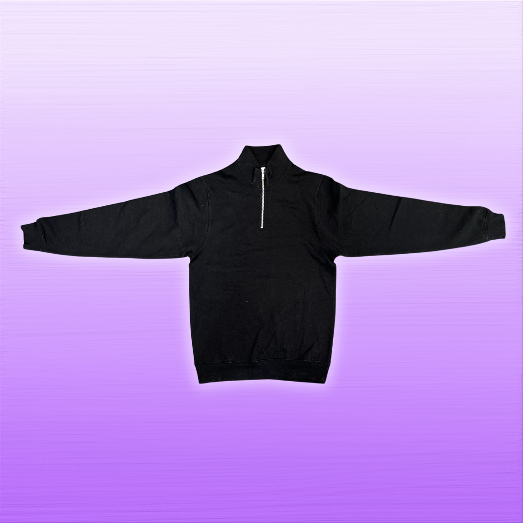 1/4 Zip - Black Perfect Storm Athletics on Back