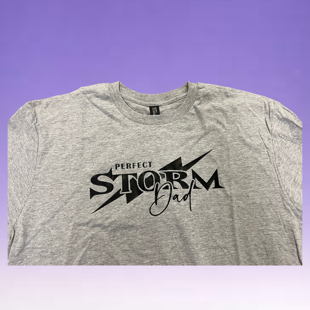 Storm Dad & Grandpa - Grey Tee w/ Black Logo