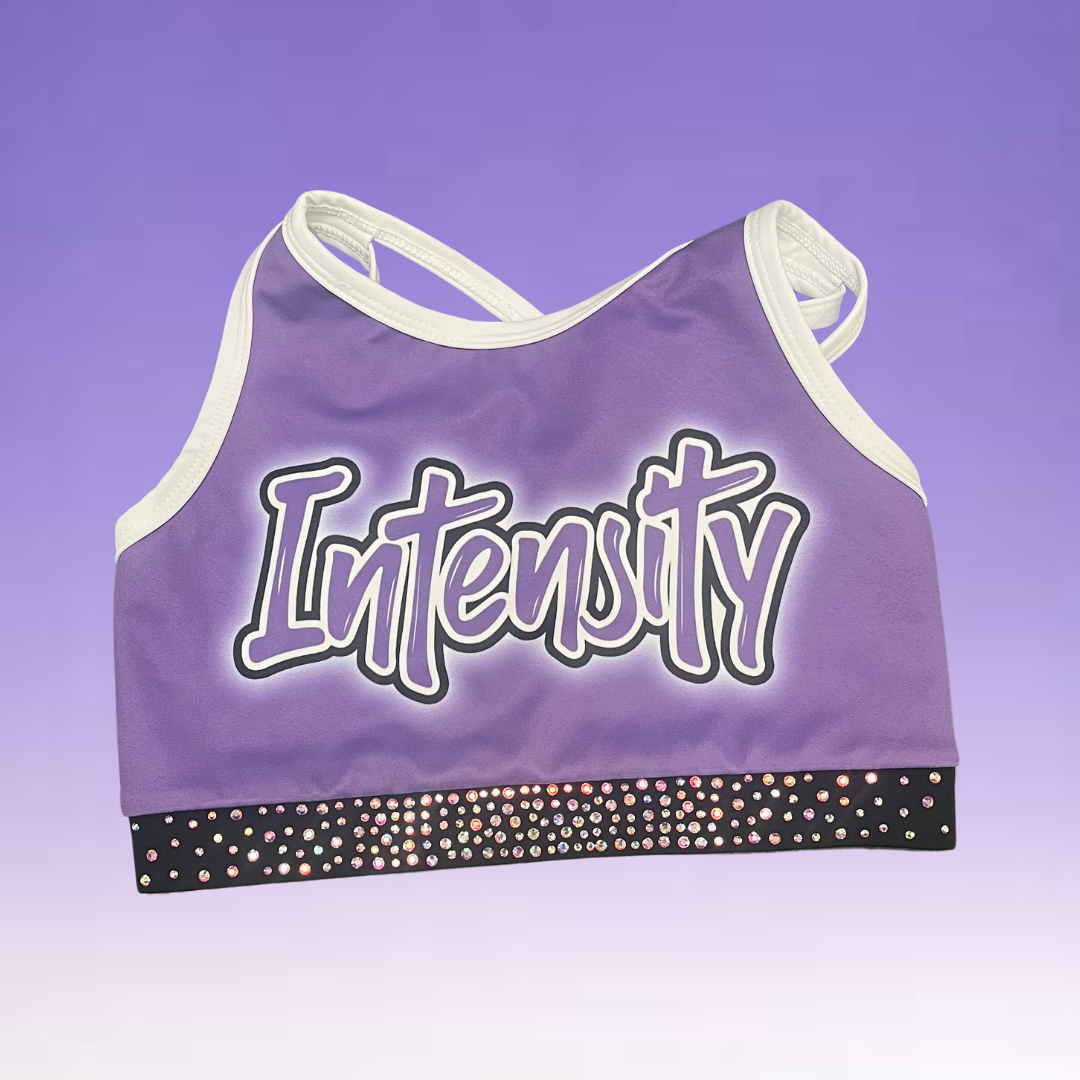 Sports Bra - Rhinestone Intensity - LAST ONE Adult XS