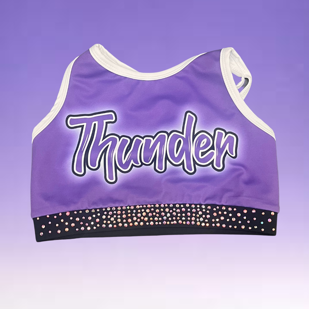 Sports Bra - Rhinestone Thunder - LAST ONES Adult XS & M