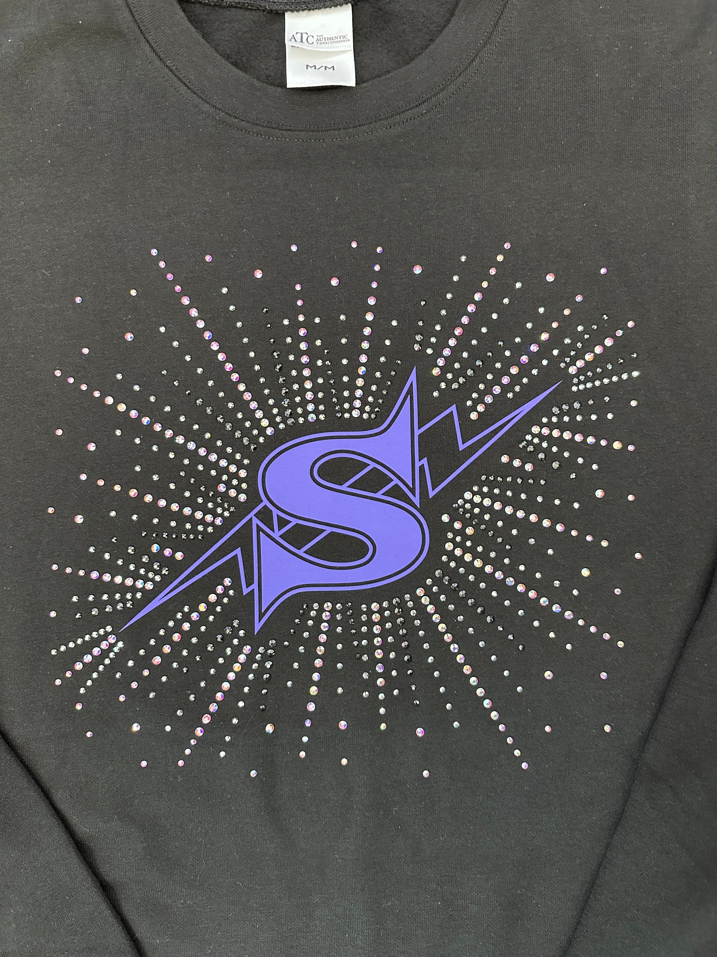 Crewneck Sweatshirt - Rhinestone Firework with S Bolt Logo
