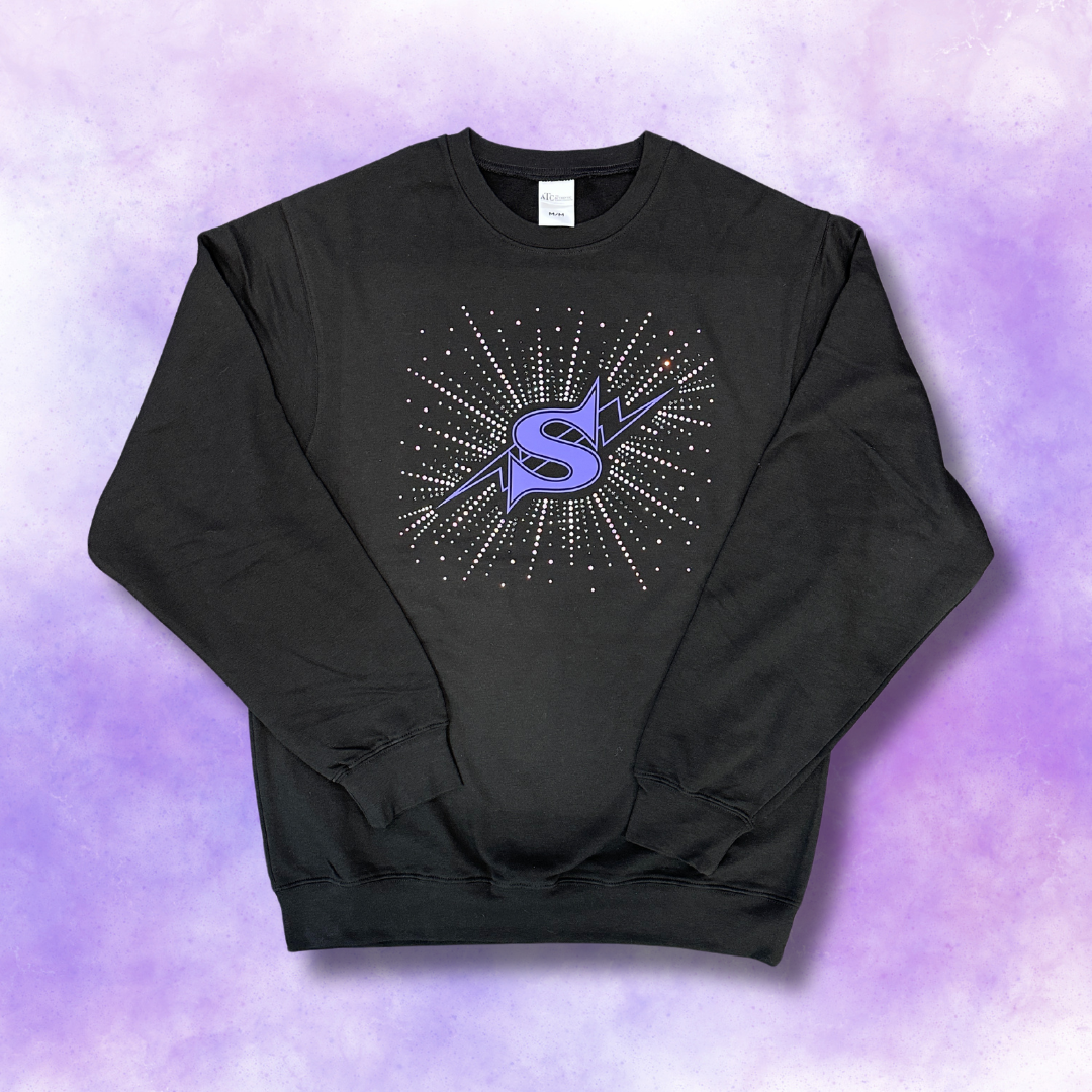 Crewneck Sweatshirt - Rhinestone Firework with S Bolt Logo