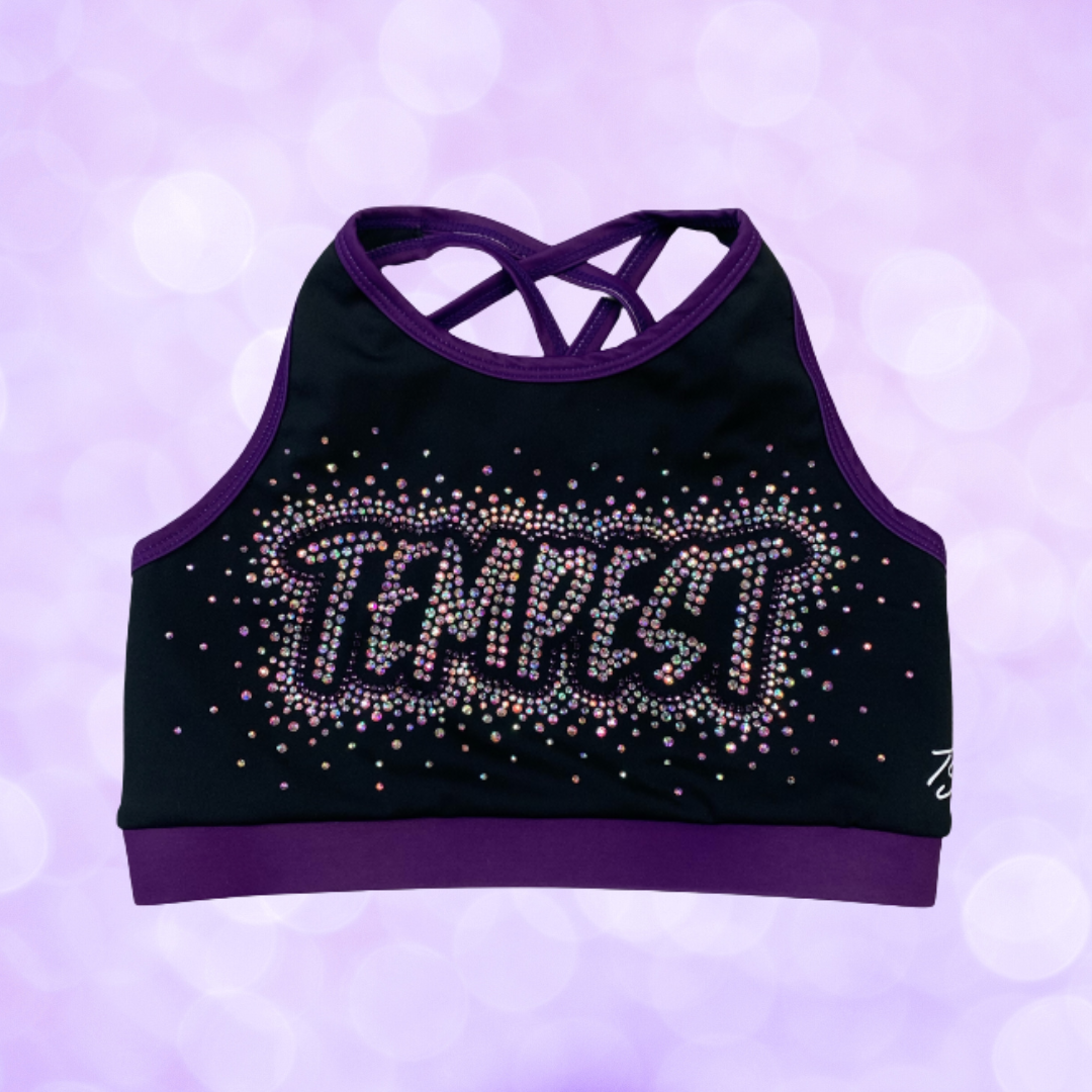 Rhinestone Sports Bra - Tempest - SALE!