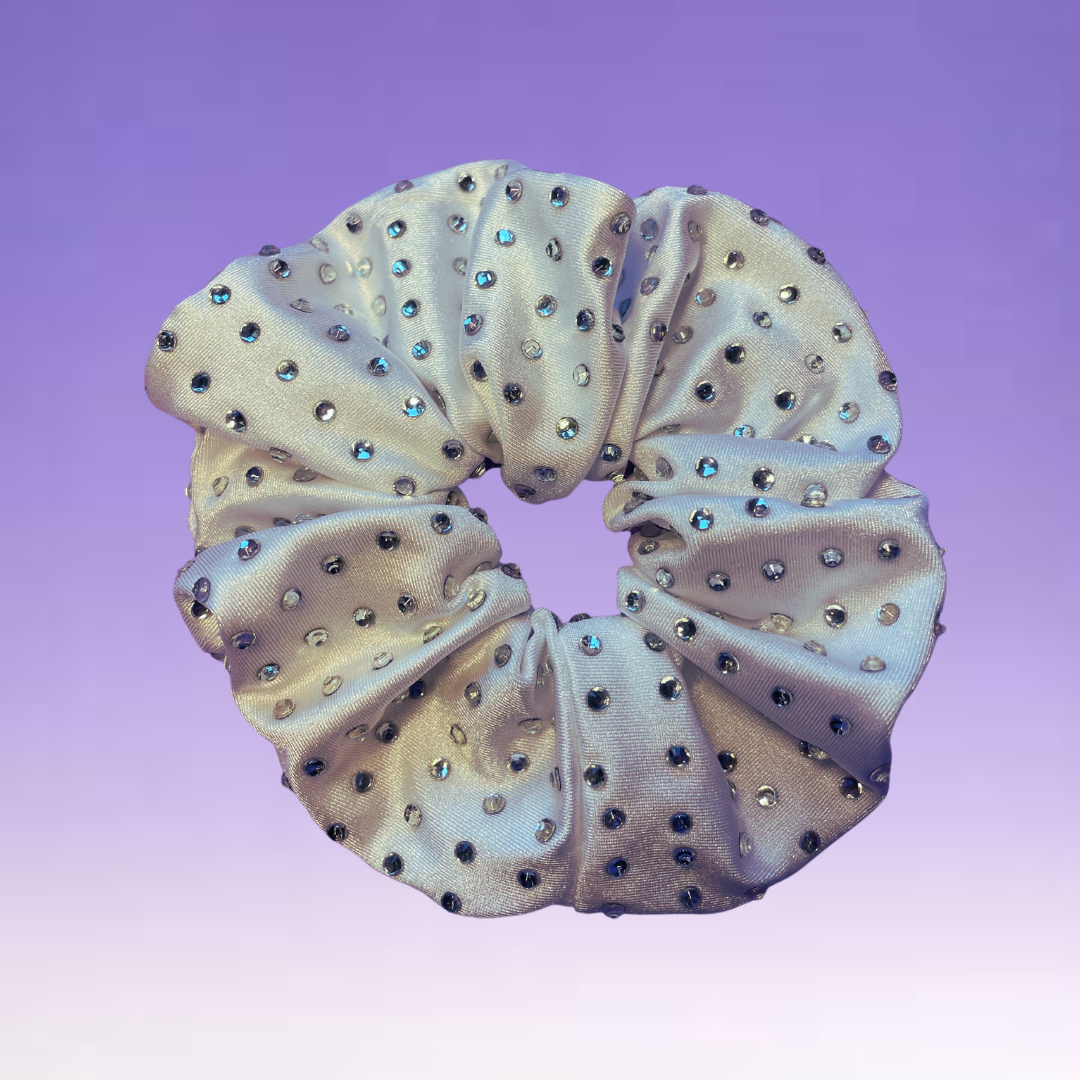 Scrunchie - White Bling