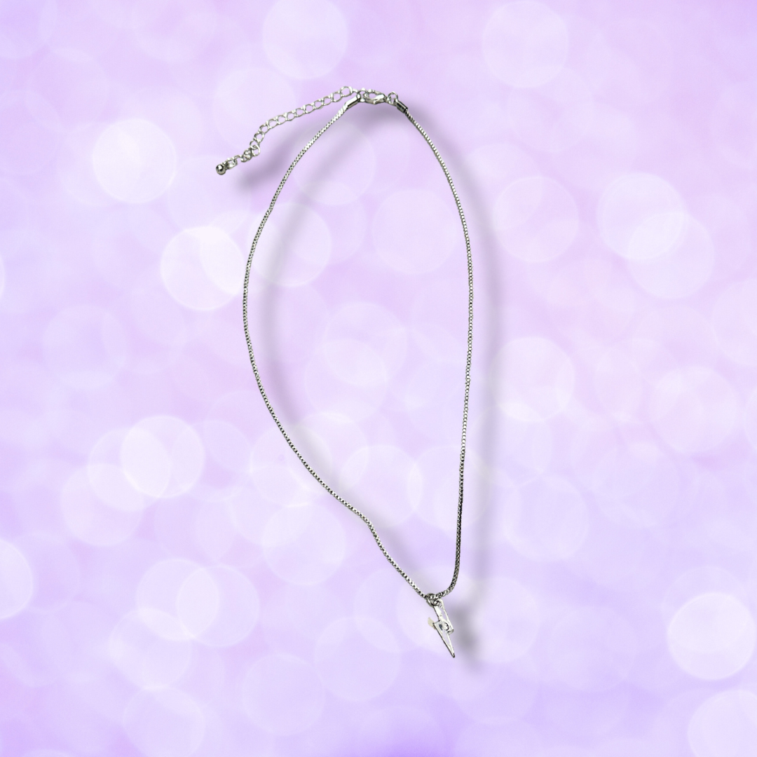 Lightning Bolt Necklace - Silver NEW