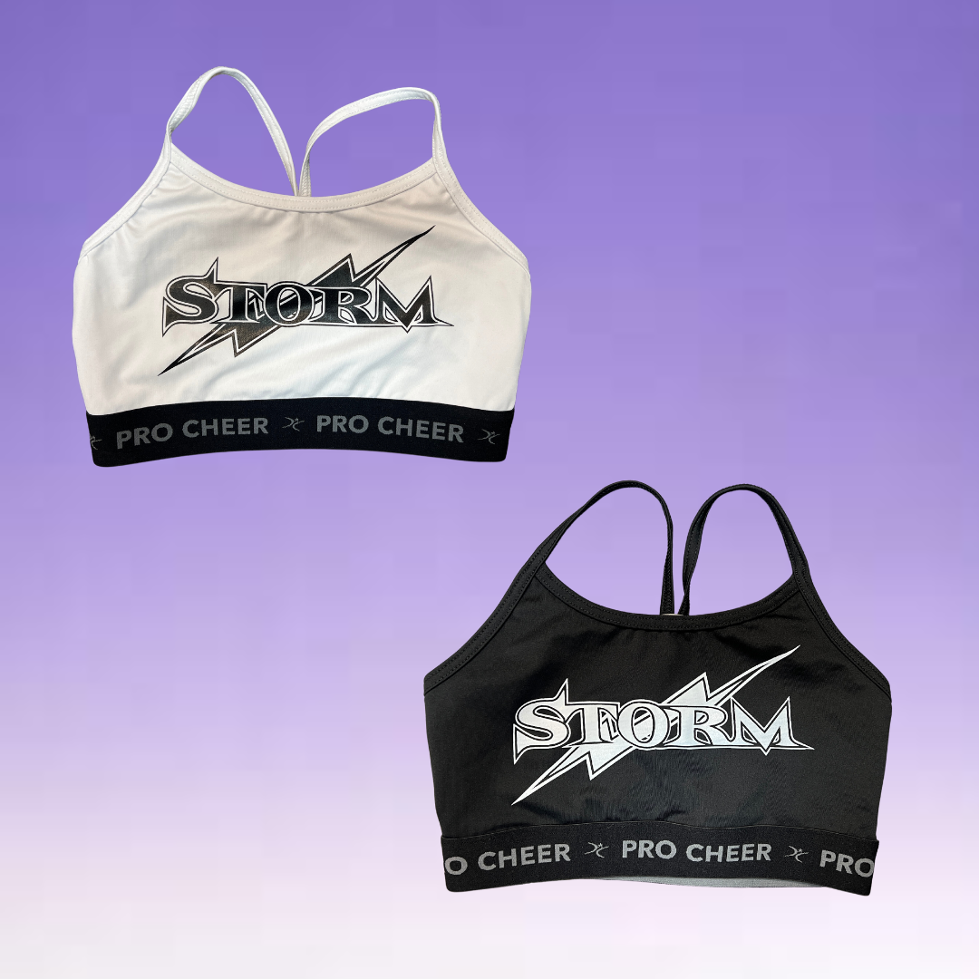 Sports Bra - Pro Cheer White & Black SALE!