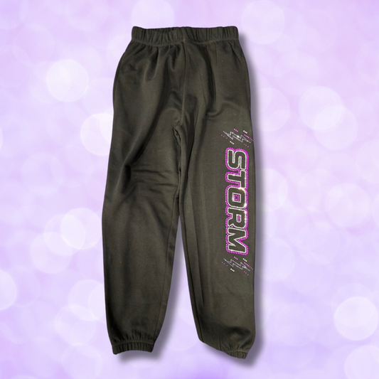 Sweat Pants - Neon Rhinestone Lightning Bolt SALE