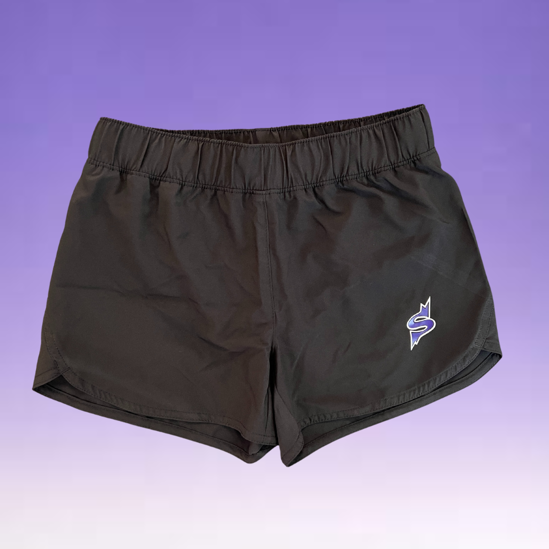 Shorts - Black Loose Fit "S" Logo Old Navy