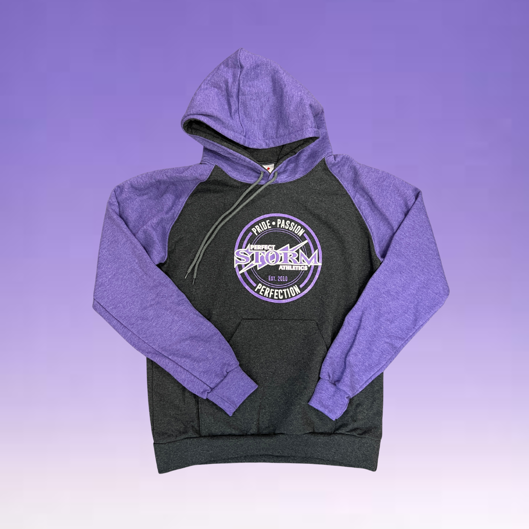 Hoodie - 2 Tone Charcoal Purple SALE $49