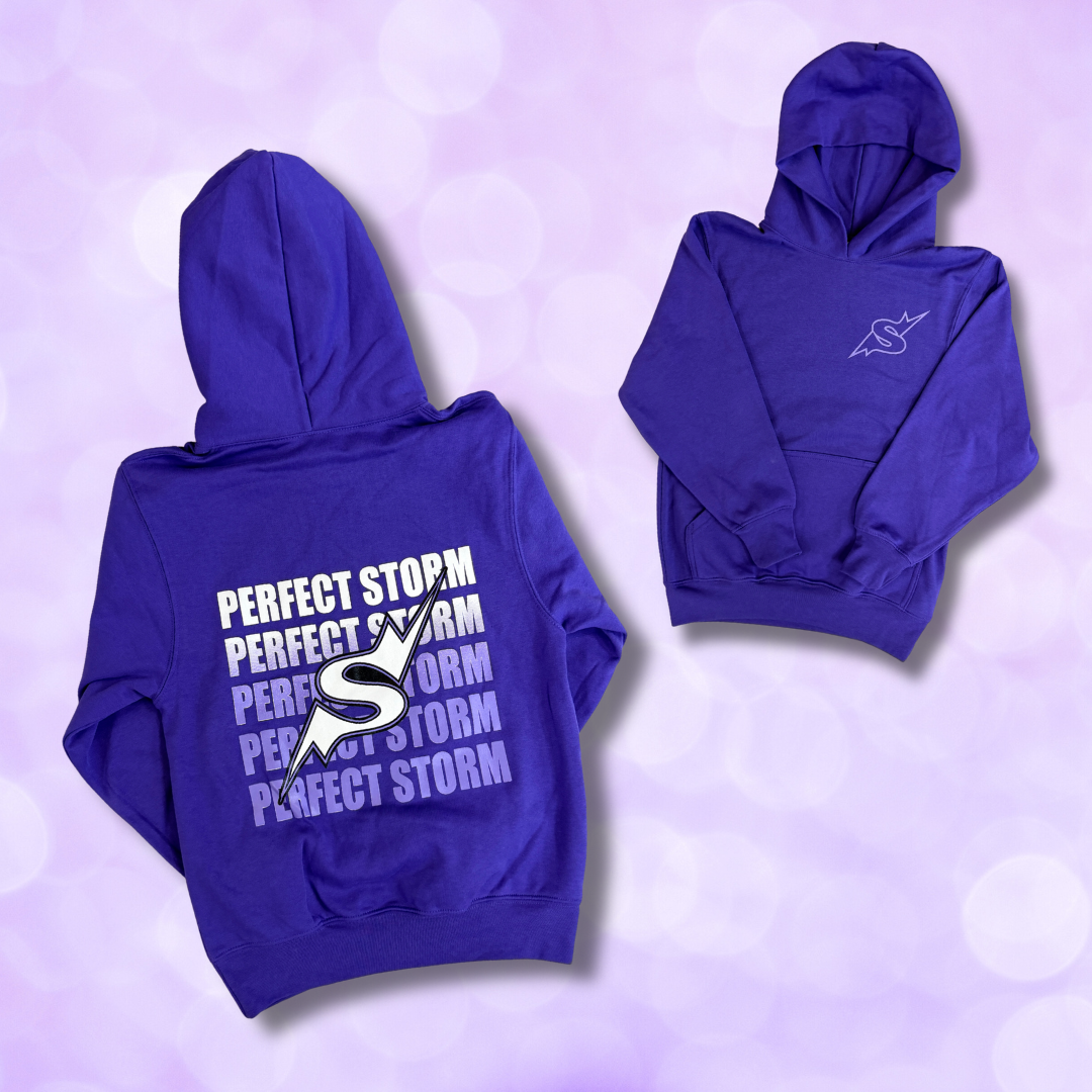 Hoodie - Ombre Perfect Storm Repeat (Black, White, Purple, Grey) NEW