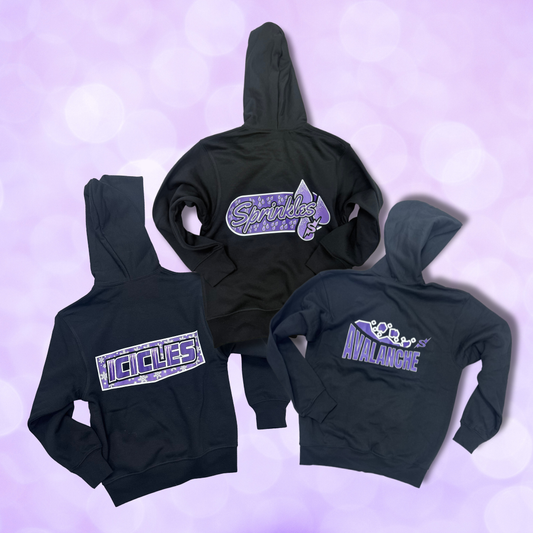 Zip Hoodie - Team Name Logo/Rhinestone 'S' NEW (Avalanche, Icicles, Sprinkles)