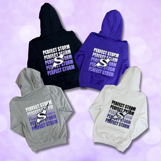 Hoodie - Ombre Perfect Storm Repeat (Black, White, Purple, Grey) NEW