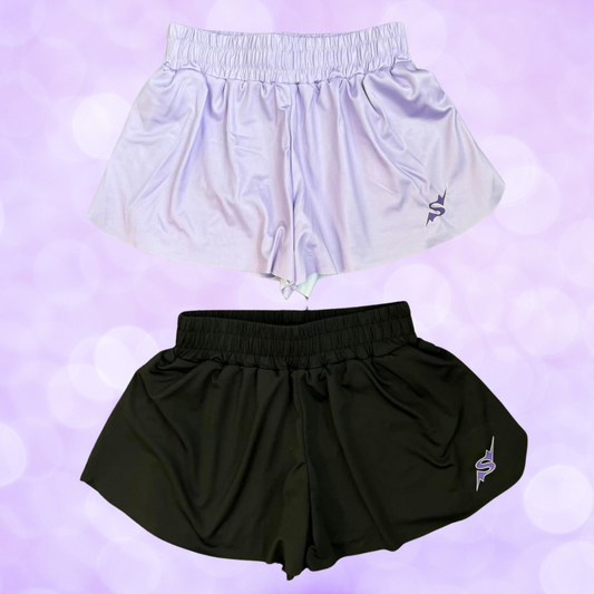 Shorts - Butterfly - Black & Purple