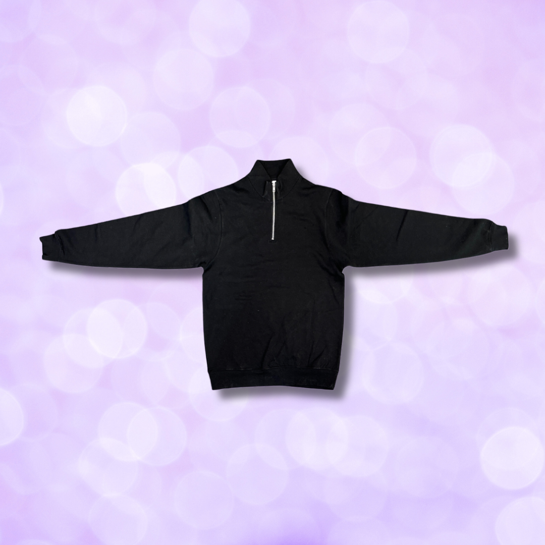 1/4 Zip - Black Perfect Storm Athletics on Back