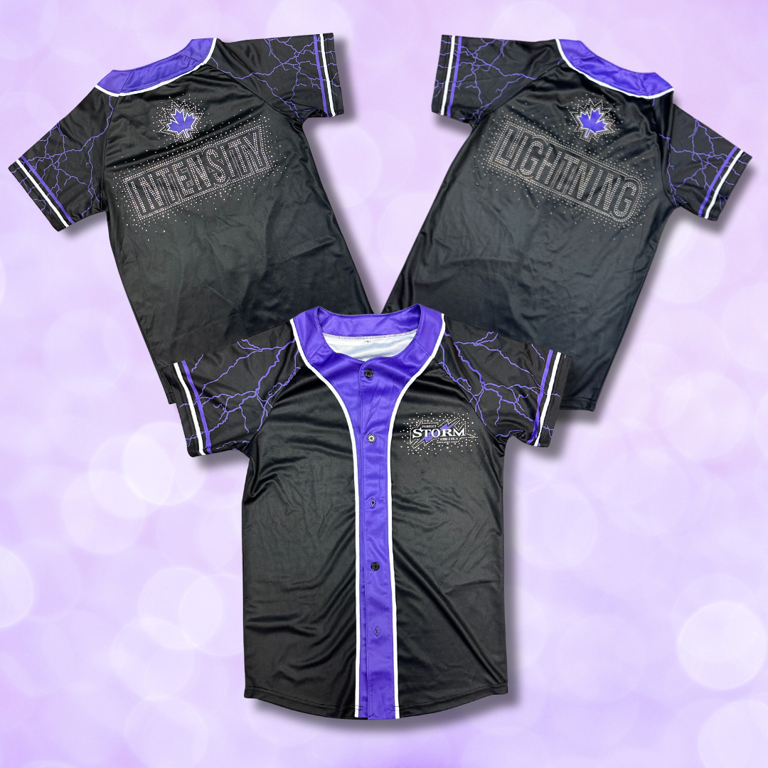 Jersey - Team Name - Bolt Sleeves with Rhinestone NEW
