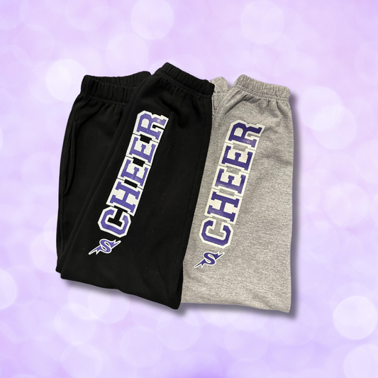 Sweat Pants - Storm S Logo & CHEER on Leg - Black or Grey