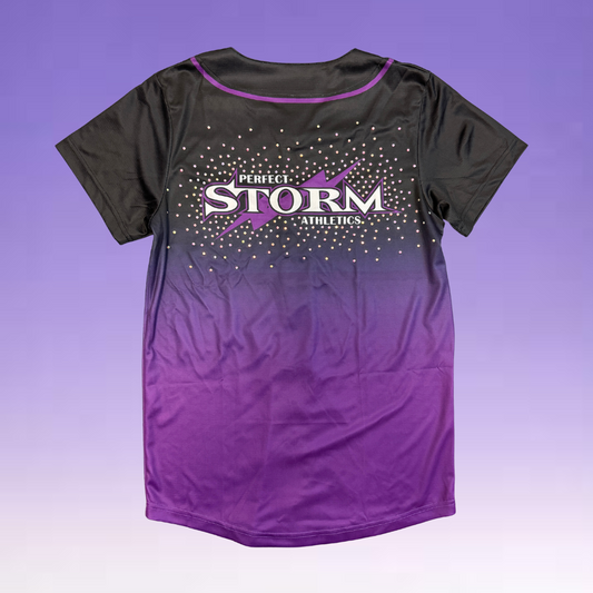 Jersey - Ombre Black & Purple w/ Rhinestones