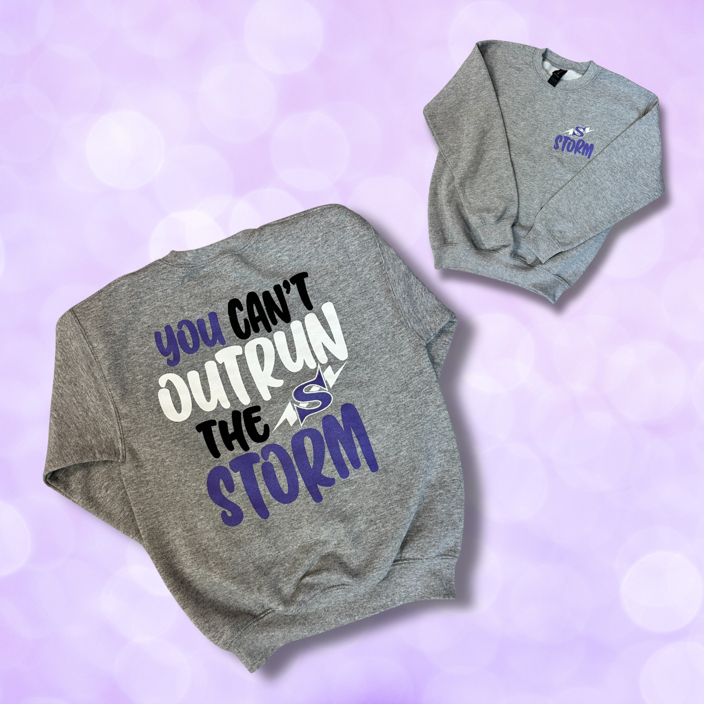 Crewneck Sweatshirt - You Can't Outrun the Storm NEW