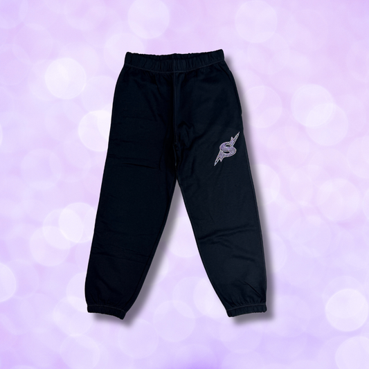 Sweat Pants - Lilac Rhinestone S Logo NEW