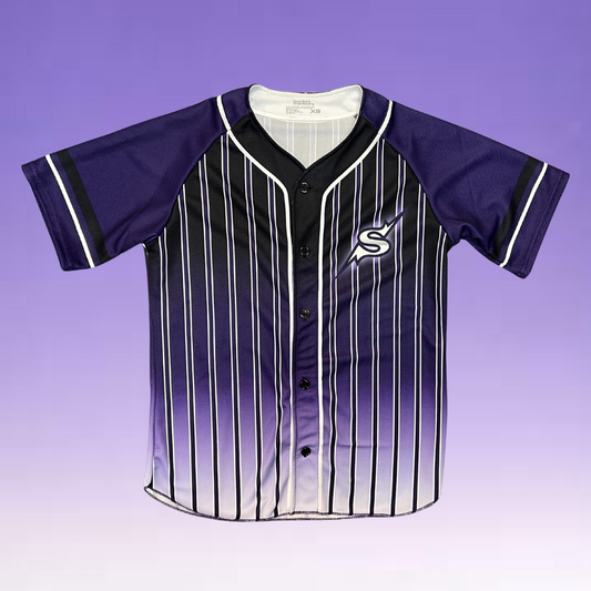 Jersey - Purple Striped Baseball Style *NEW*