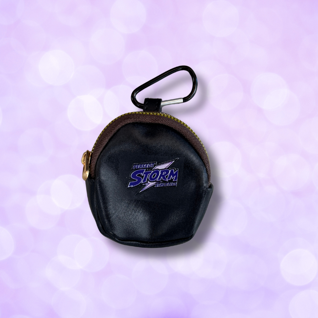 Small Round Leather Coin Purse NEW