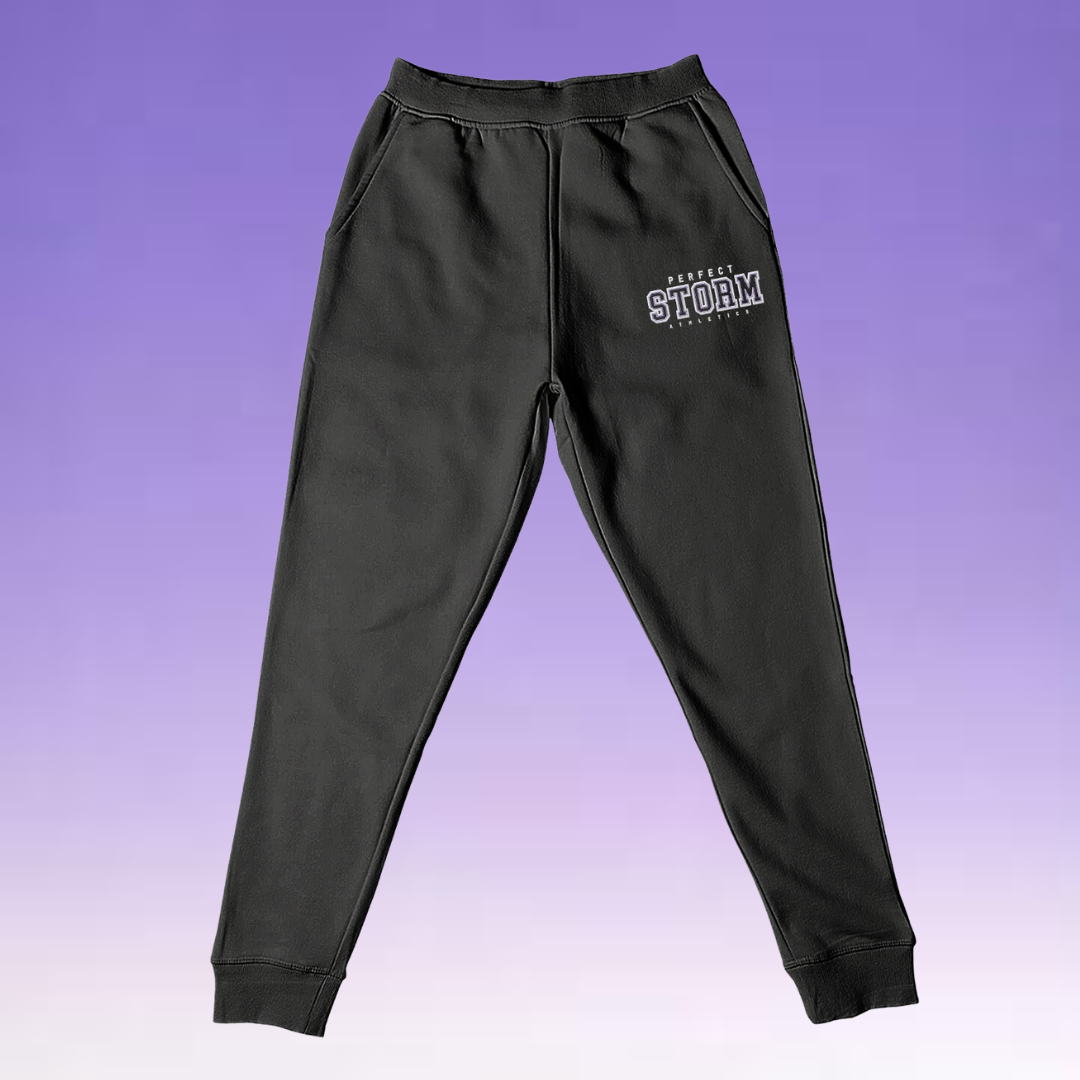 Sweat Pants - Black - Embroidered STORM Logo