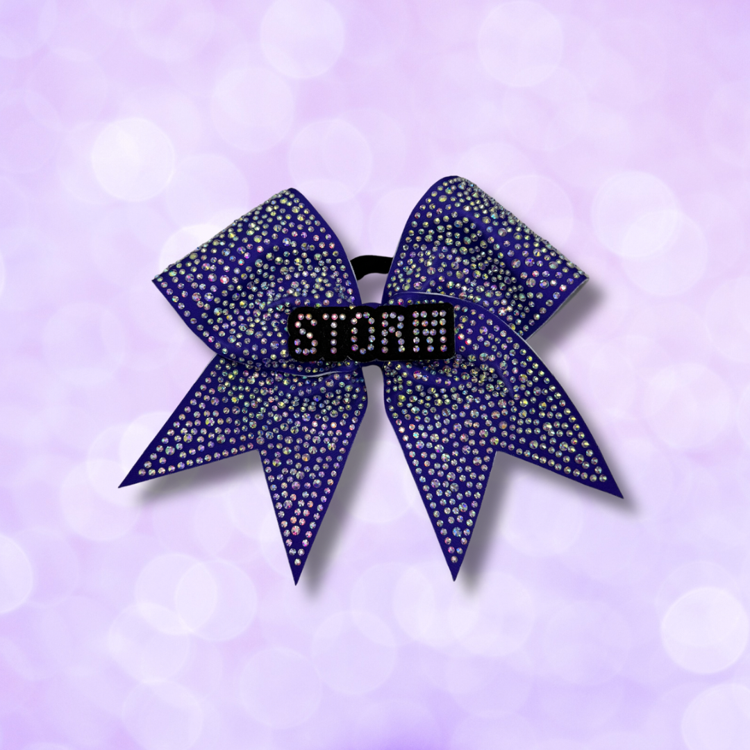 Full Rhonestone Bow - Purple with Storm NEW!