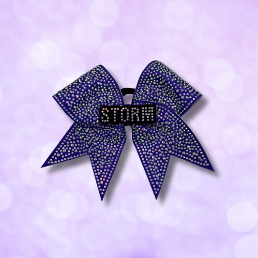 Full Rhonestone Bow - Purple with Storm NEW!