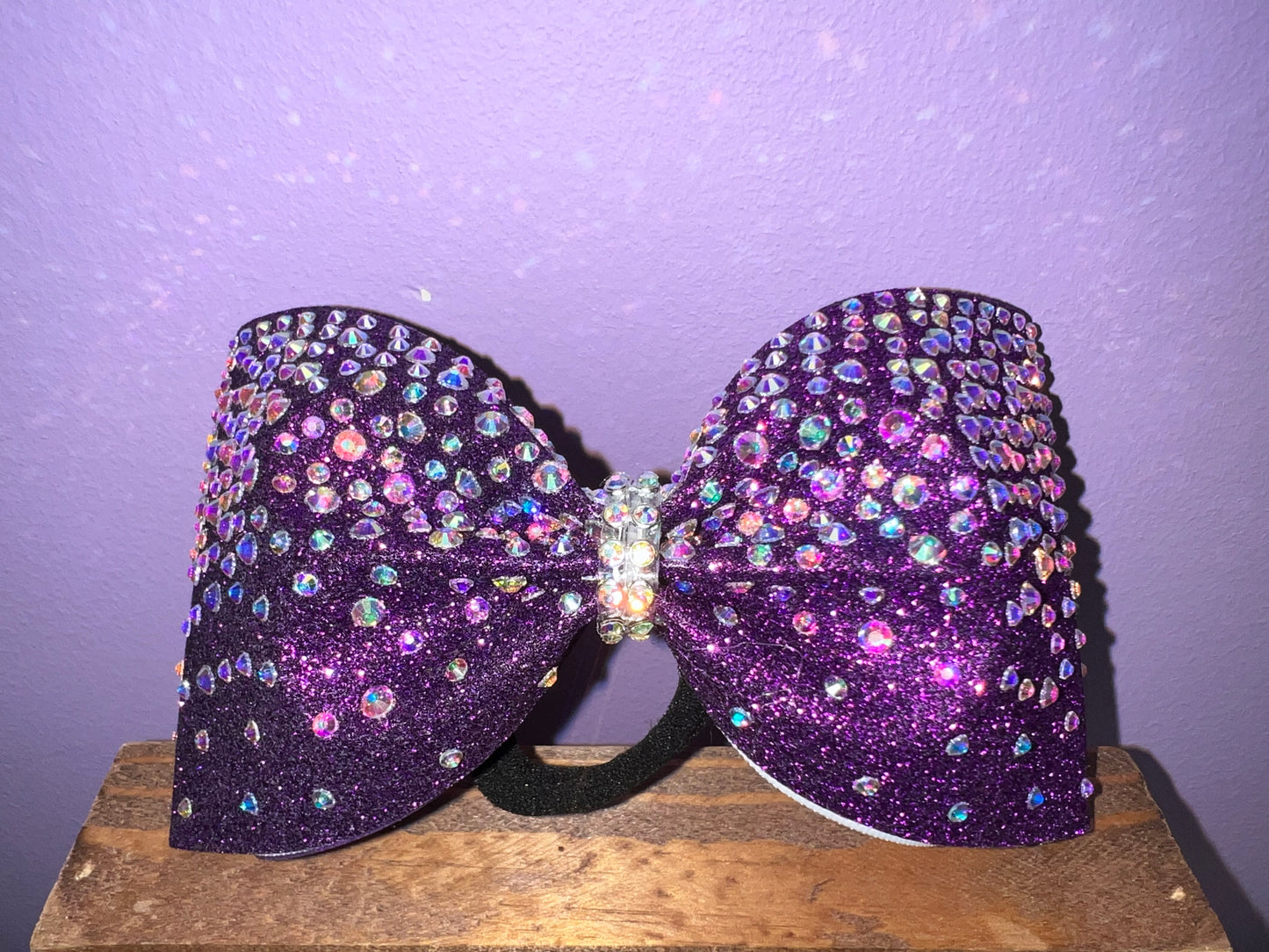 Bow - Purple w/ Full Rhinestones