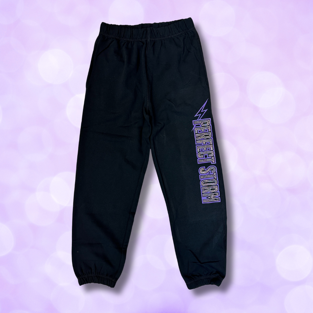 Sweat Pants - 'Perfect Storm' Rhinestones NEW
