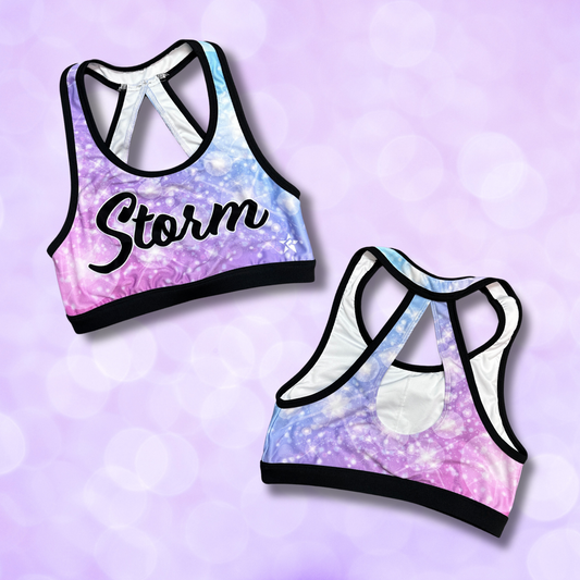 Sports Bra - Rebel Script Font - Teardrop Back - LAST ONE