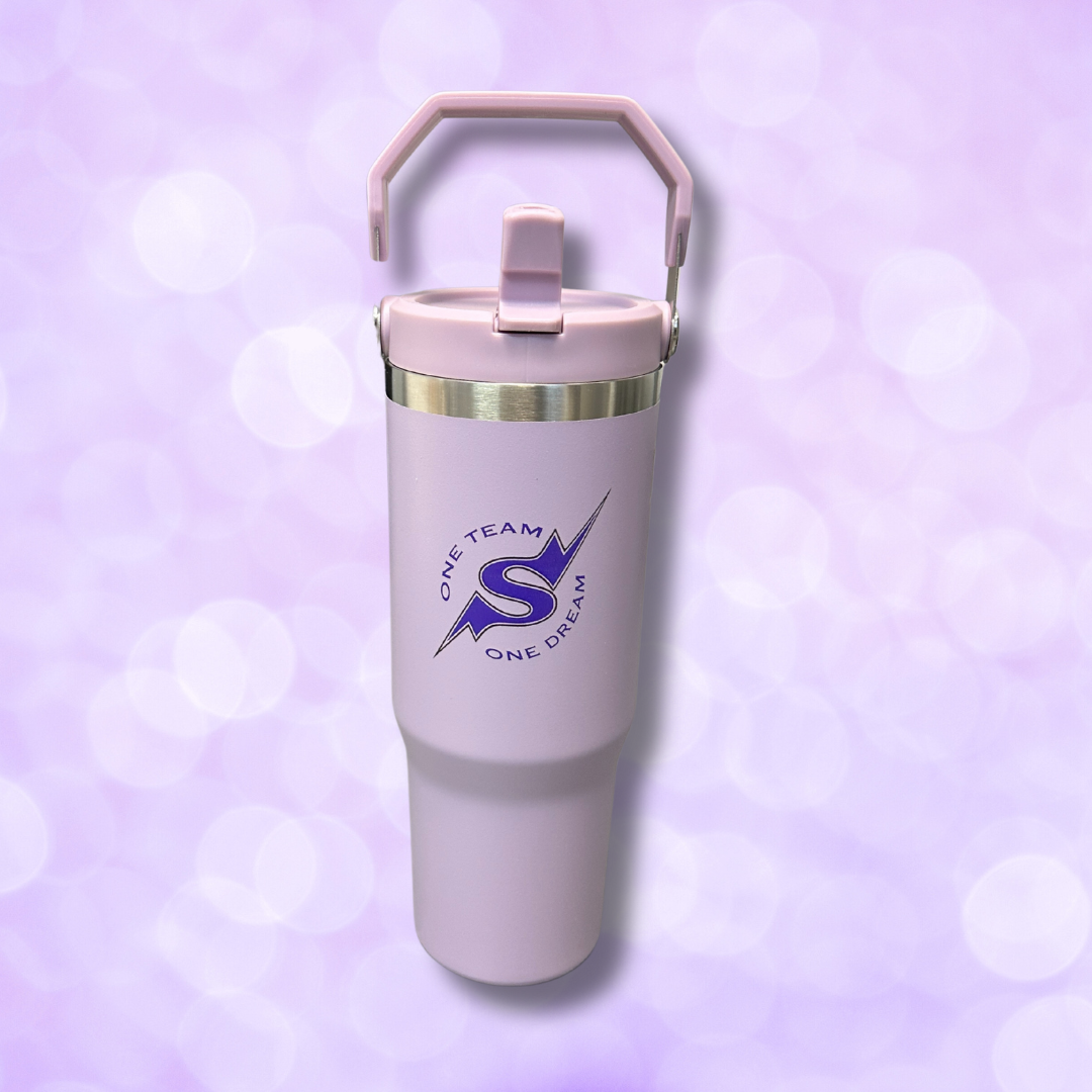 Purple 30oz Water Bottle with Handle NEW