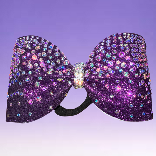 Bow - Purple w/ Gorgeous Rhinestones