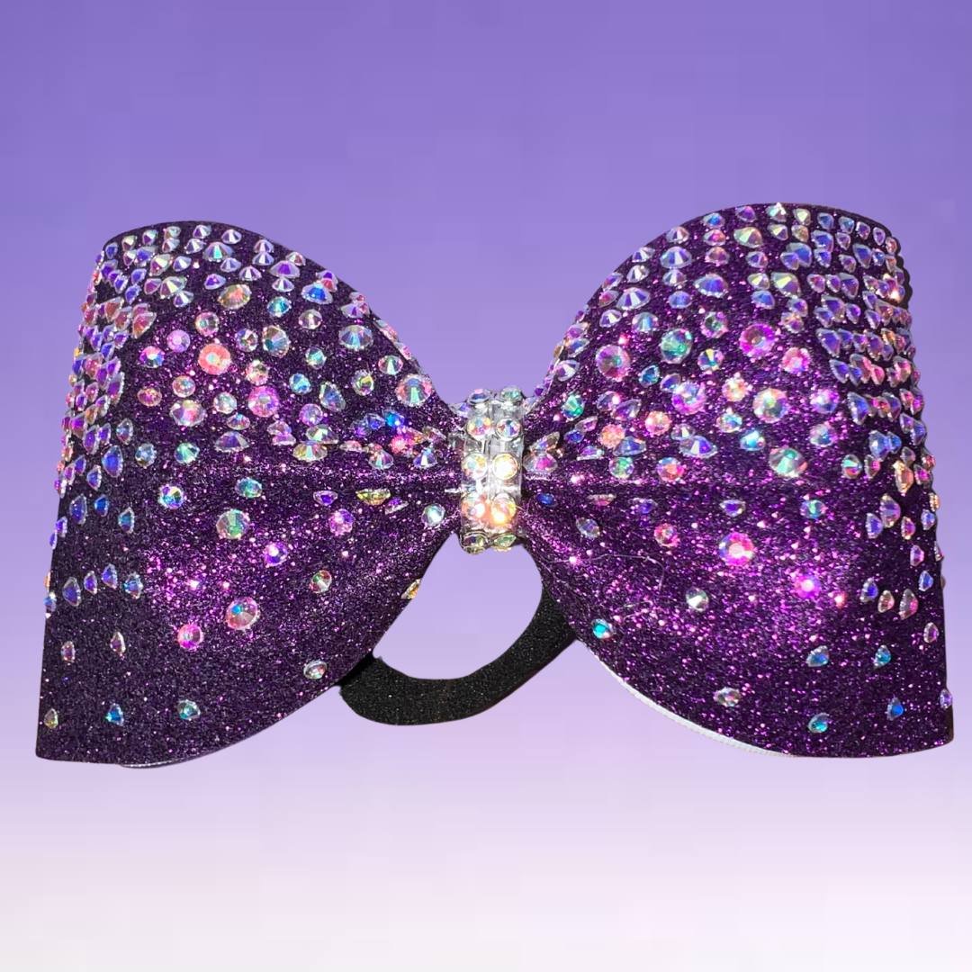 Bow - Purple w/ Full Rhinestones