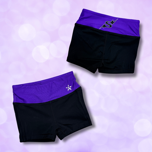 Shorts - Rebel 26/27 Purple Waist & Bolt 'S' on Back NEW